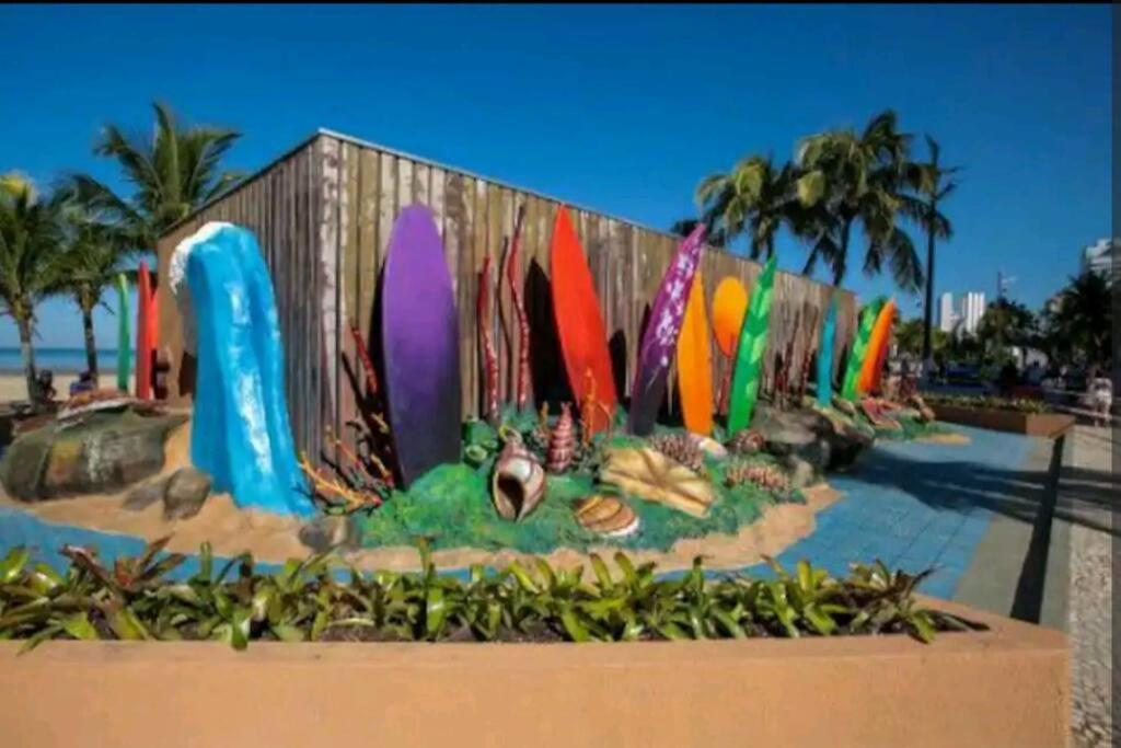 Apartamento 2 Dormitorios E Sacada Gourmet Frente Ao Mar Praia Grande  Exterior foto